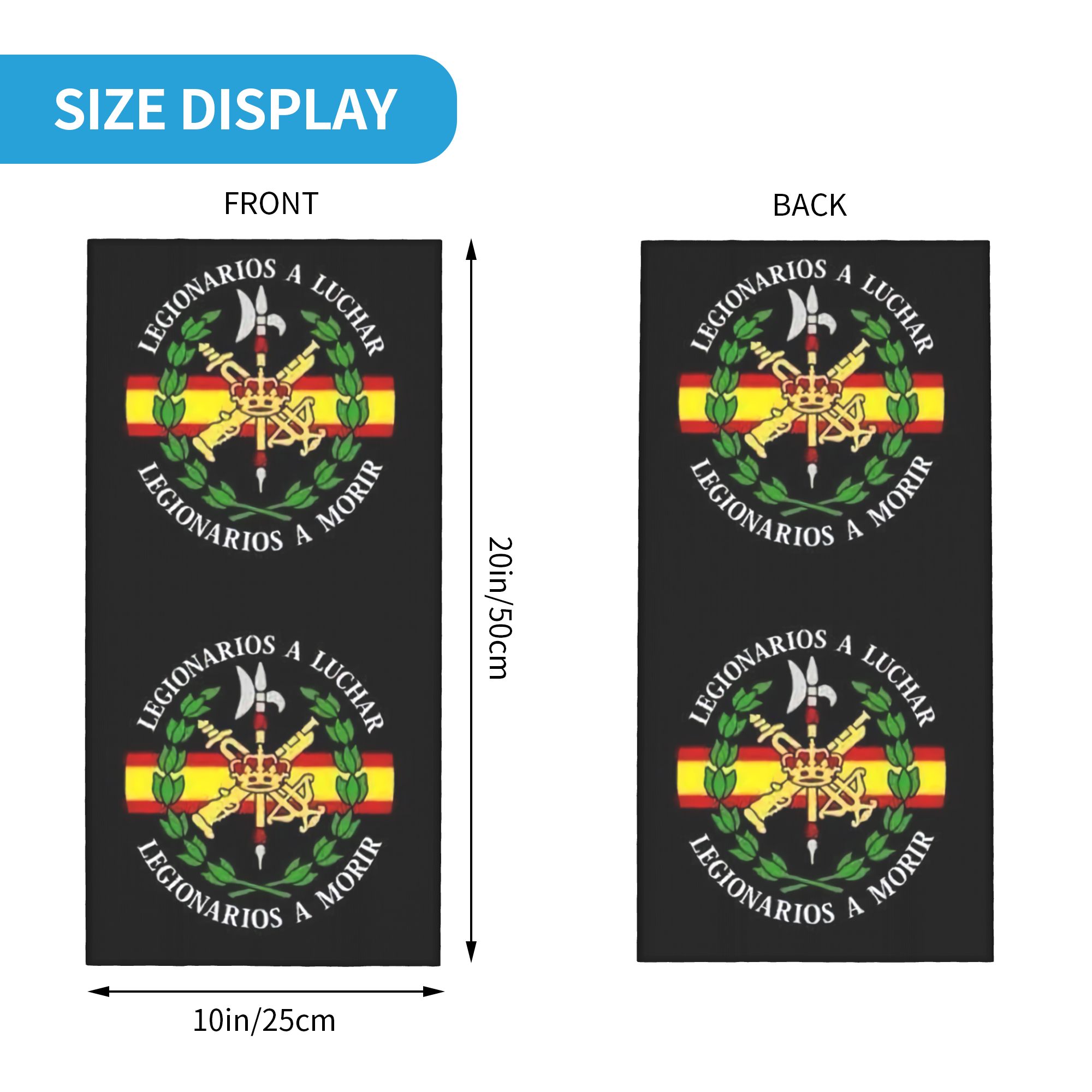 Custom Spanish Legion Bandana  - Neck Gaiter Face Cover 评论和价格