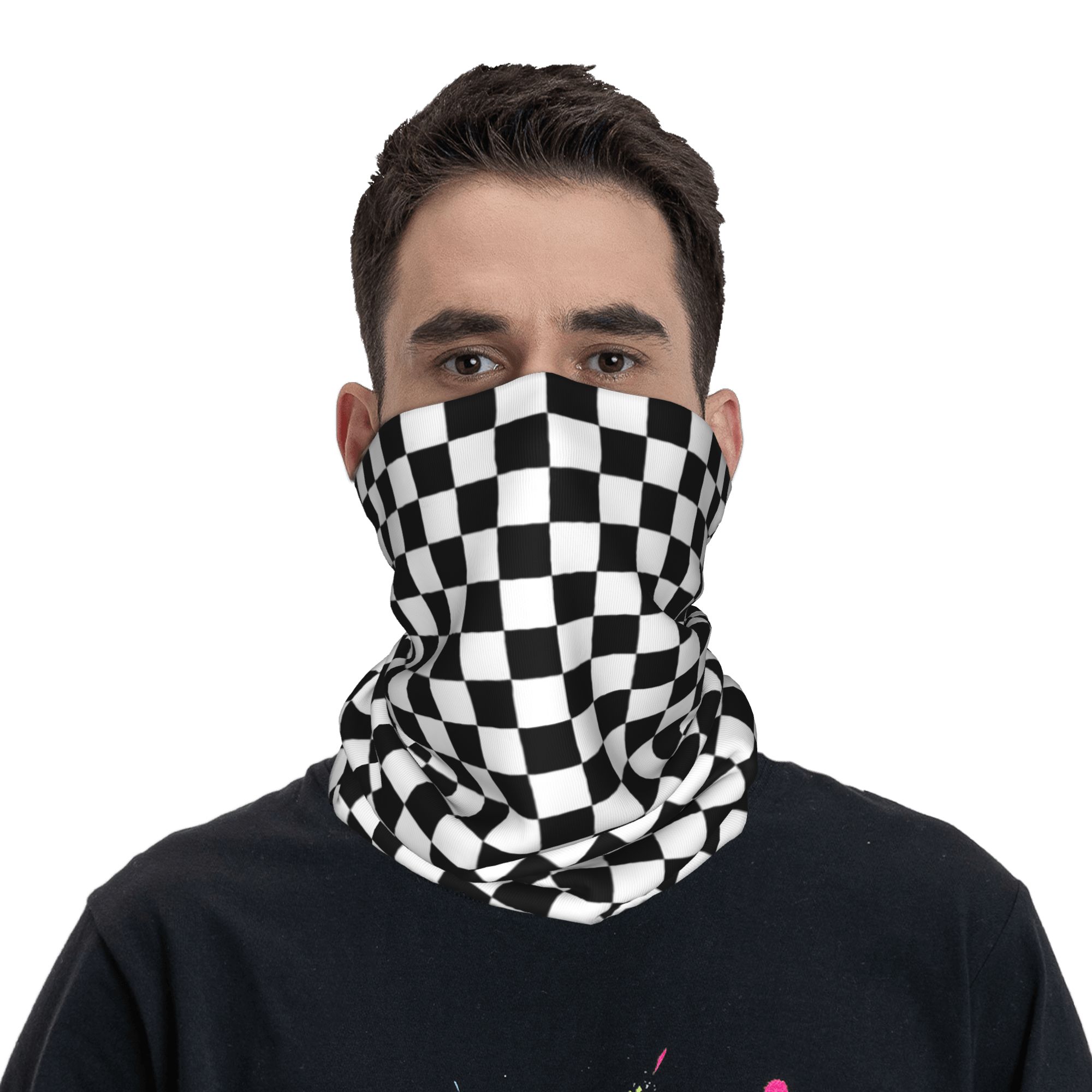 Black and white checkered Band - Sports Mask Breathable 评论和价格