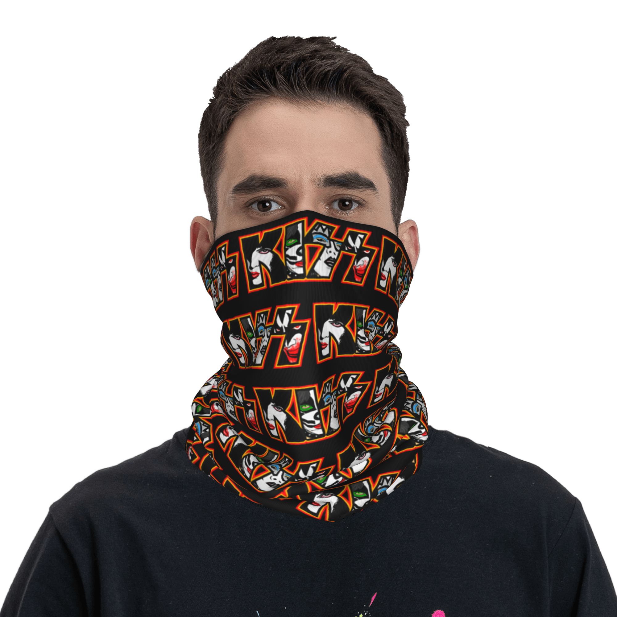 Custom Heavy Metal Rock K-Kiss - Neck Gaiter Face Cover 评论和价格