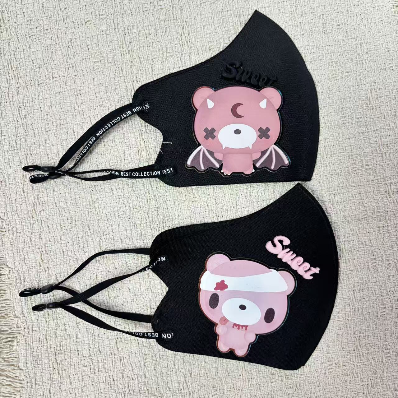 Cute Cartoon Bear Cloth Face M - Cloth Face Mask Washable 评论和价格