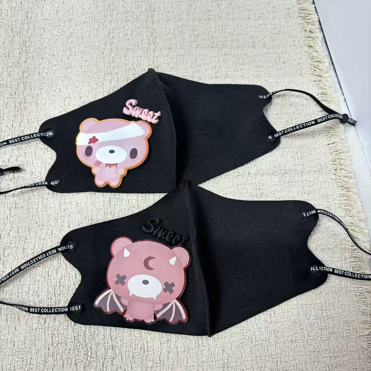 Cute Cartoon Bear Cloth Face M - Cloth Face Mask Washable 评论和价格