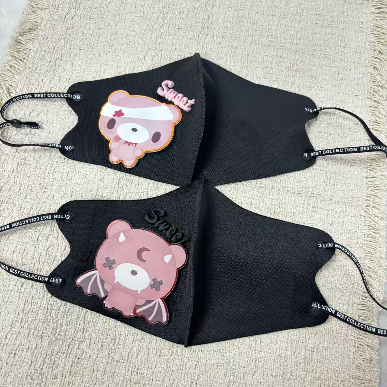 Cute Cartoon Bear Cloth Face M - Cloth Face Mask Washable 评论和价格