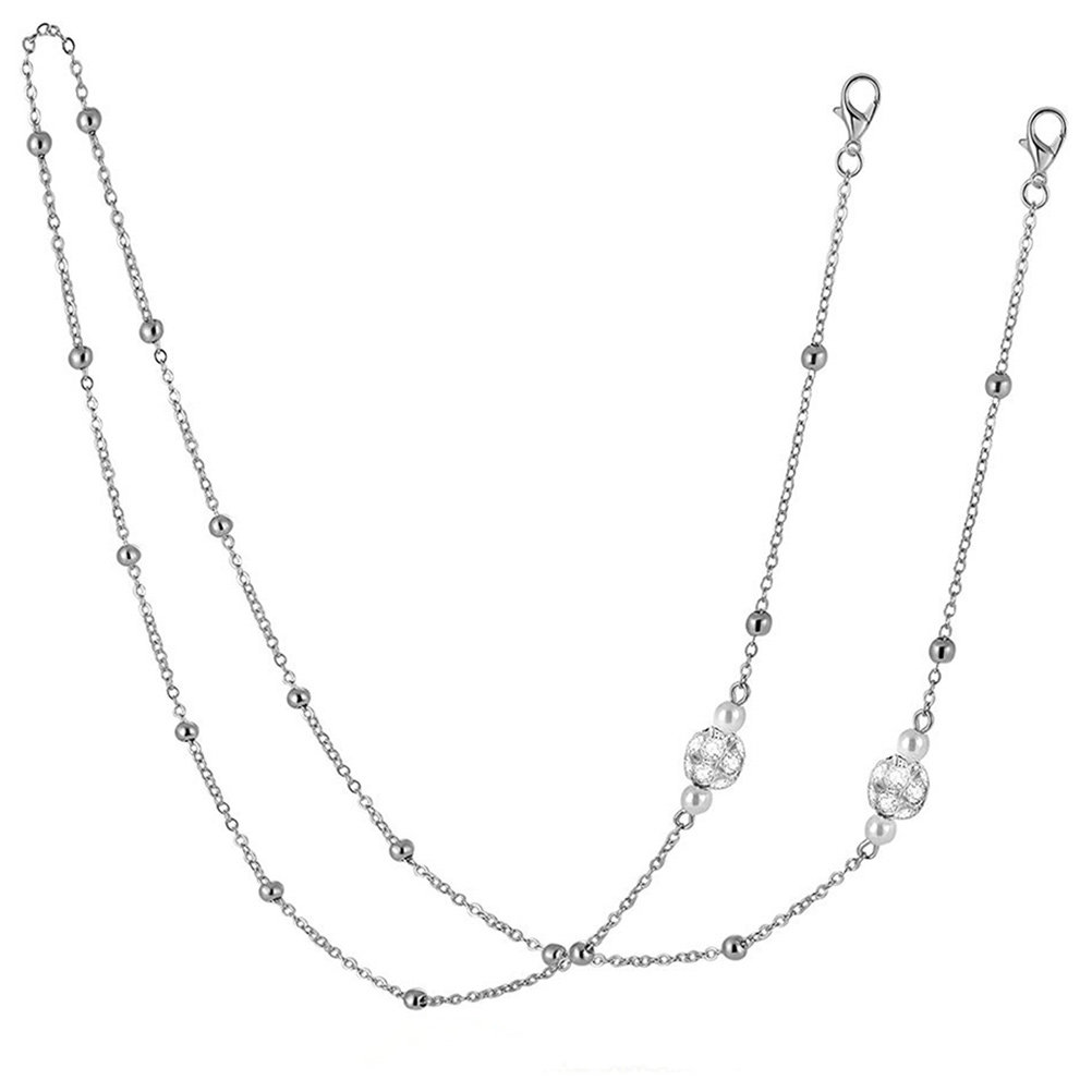 1Pcs Exquisite Pearl Embellish - Mask Chain Holder 评论和价格