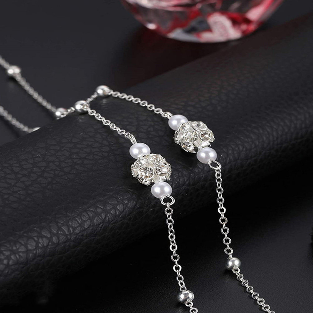 1Pcs Exquisite Pearl Embellish - Mask Chain Holder 评论和价格